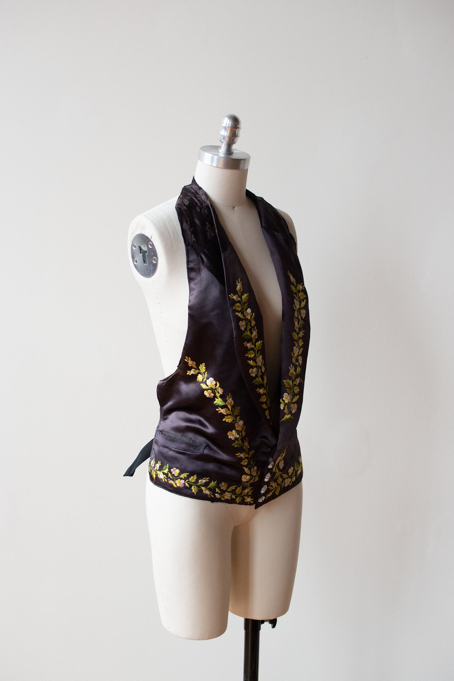 Antique Embroidered Silk Vest
