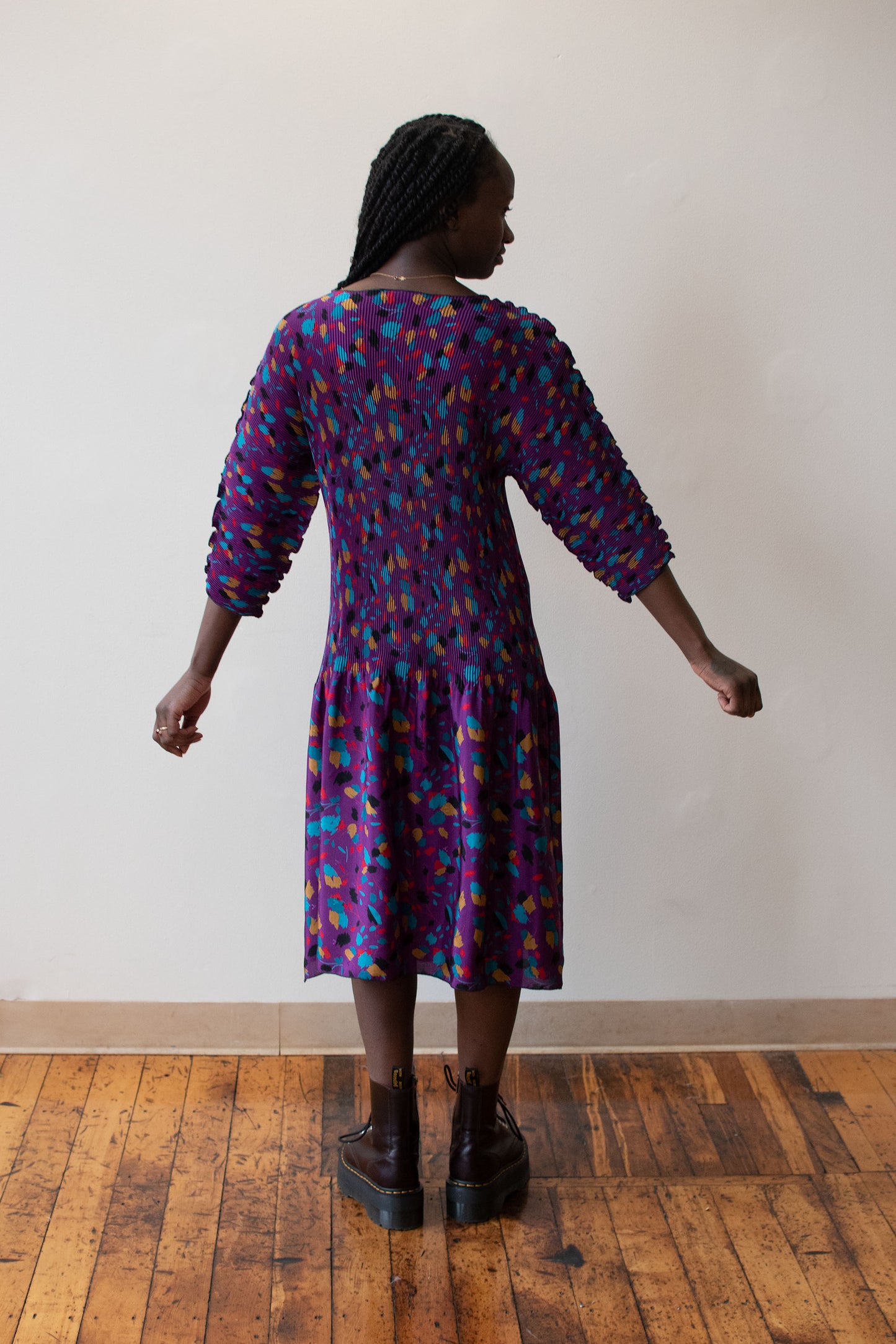 1980s Plisse Dress | Ellen Hauptli