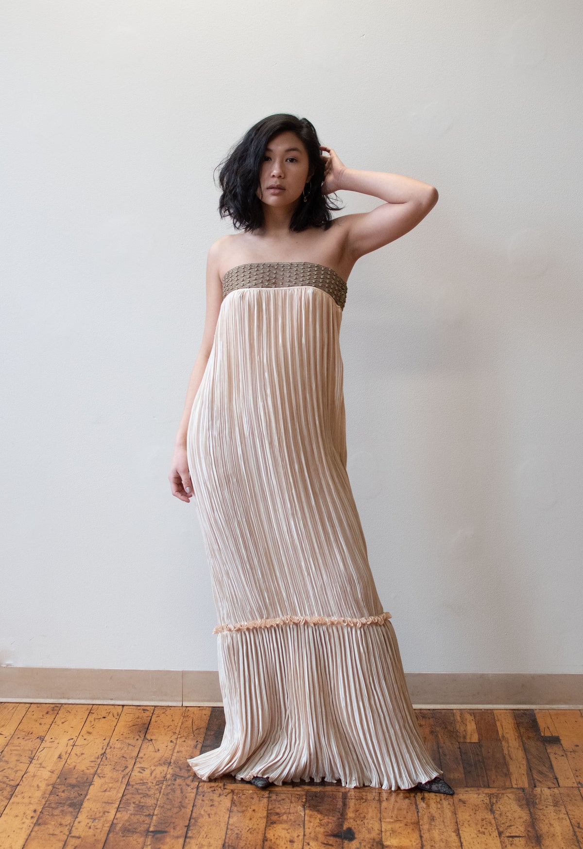 1980s Plisse Dress | Mary Mcfadden