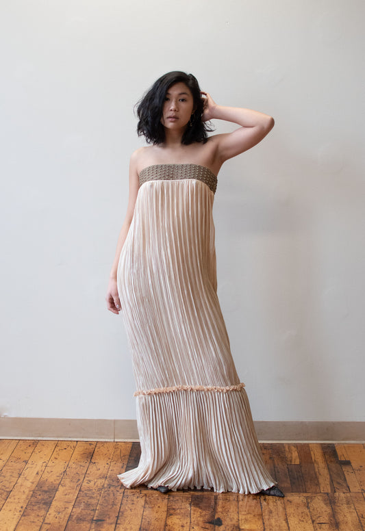 1980s Plisse Dress | Mary Mcfadden