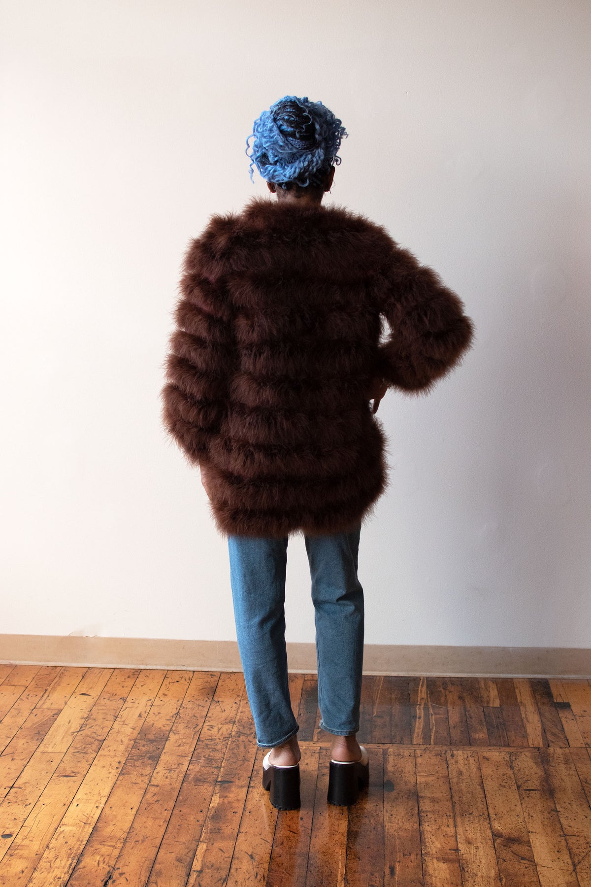 1980s Feather Coat | Emily Wetherby