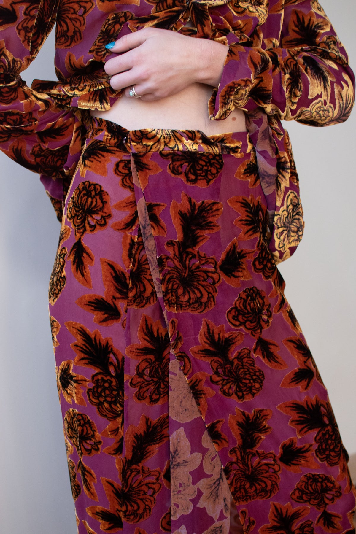 1990s Devore Velvet Set | Yohji Yamamoto