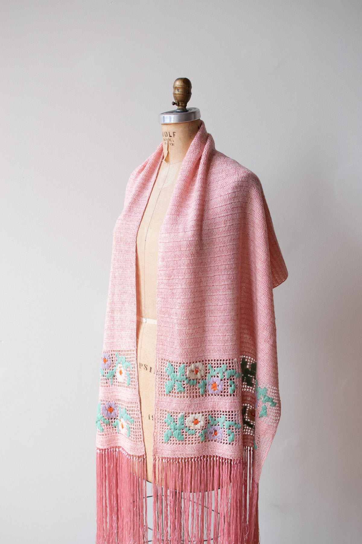 1920s Crochet Fringe Shawl