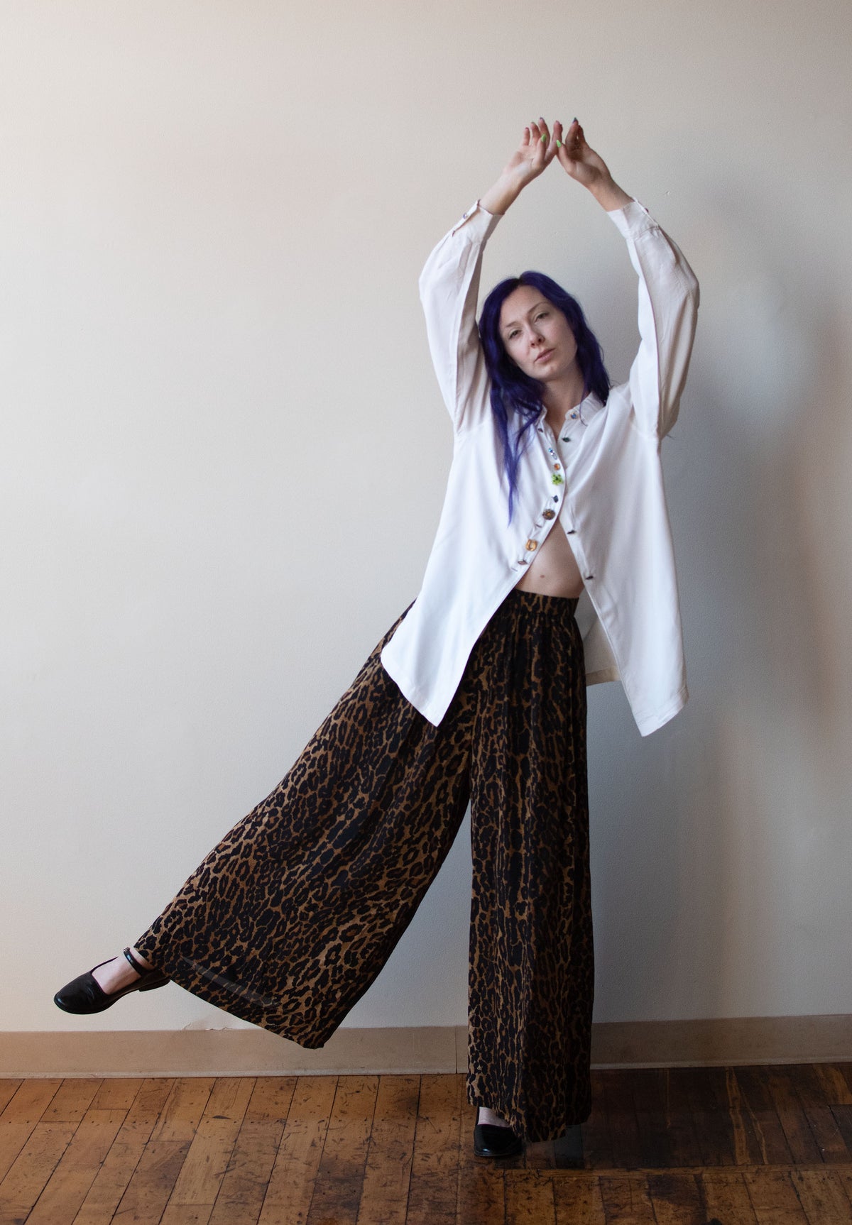 Silk Leopard Print Pants | Todd Oldham Fall 1992