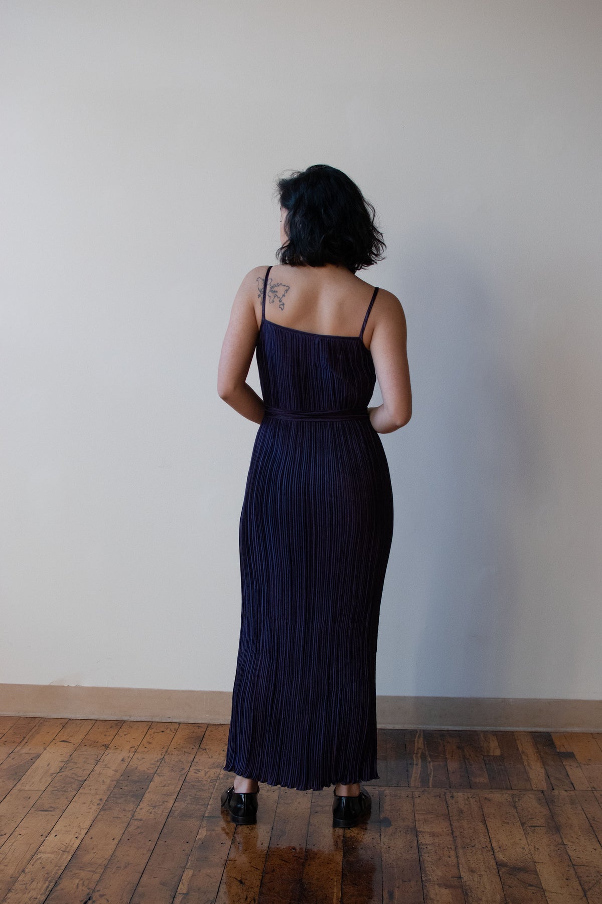 Purple Plisse Dress | Jeanne Marc