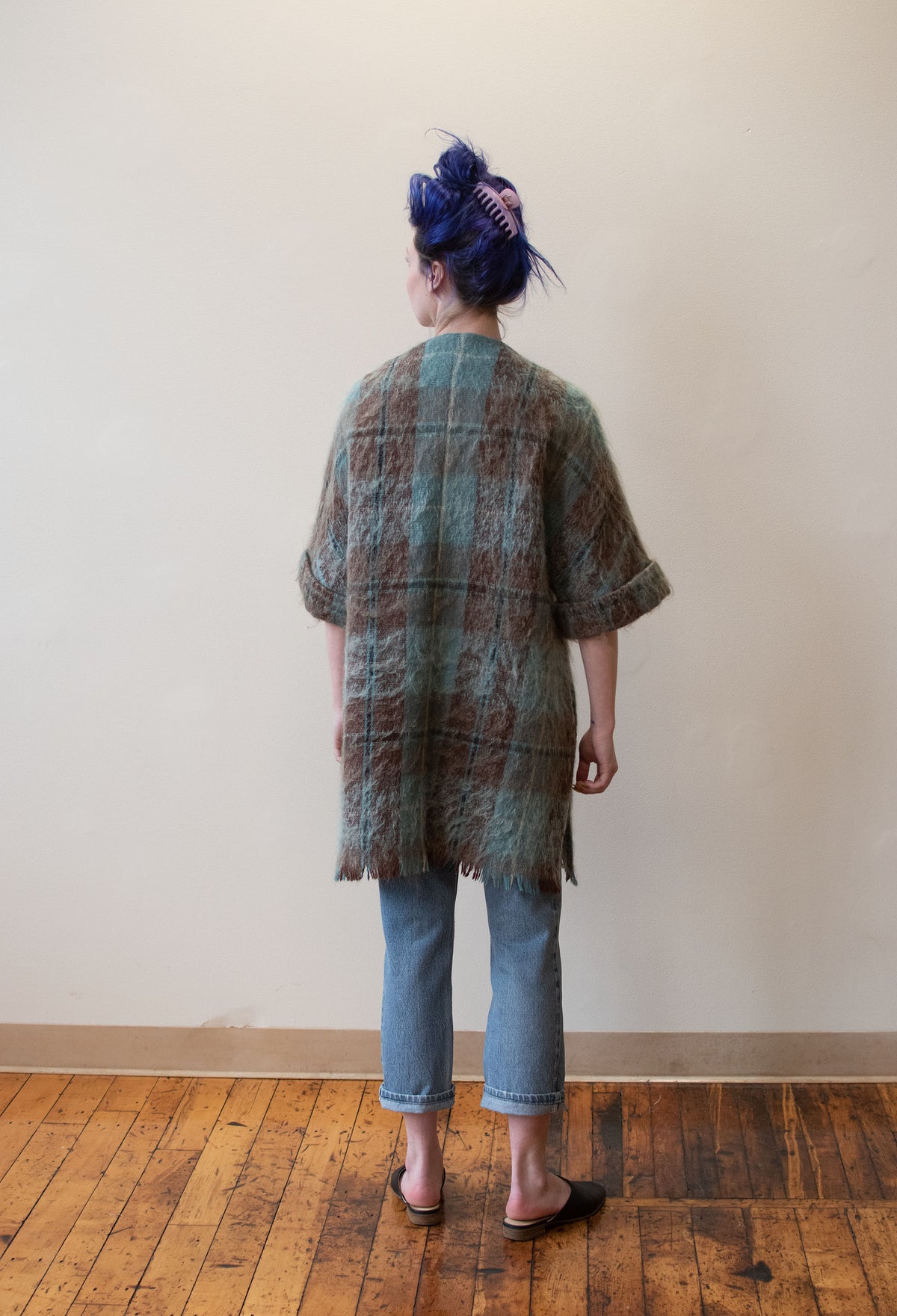 Plaid Mohair Coat | Andrew Stewart
