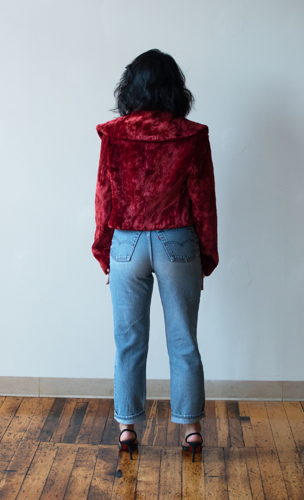 Red Faux Fur Jacket | Gianfranco Ferré