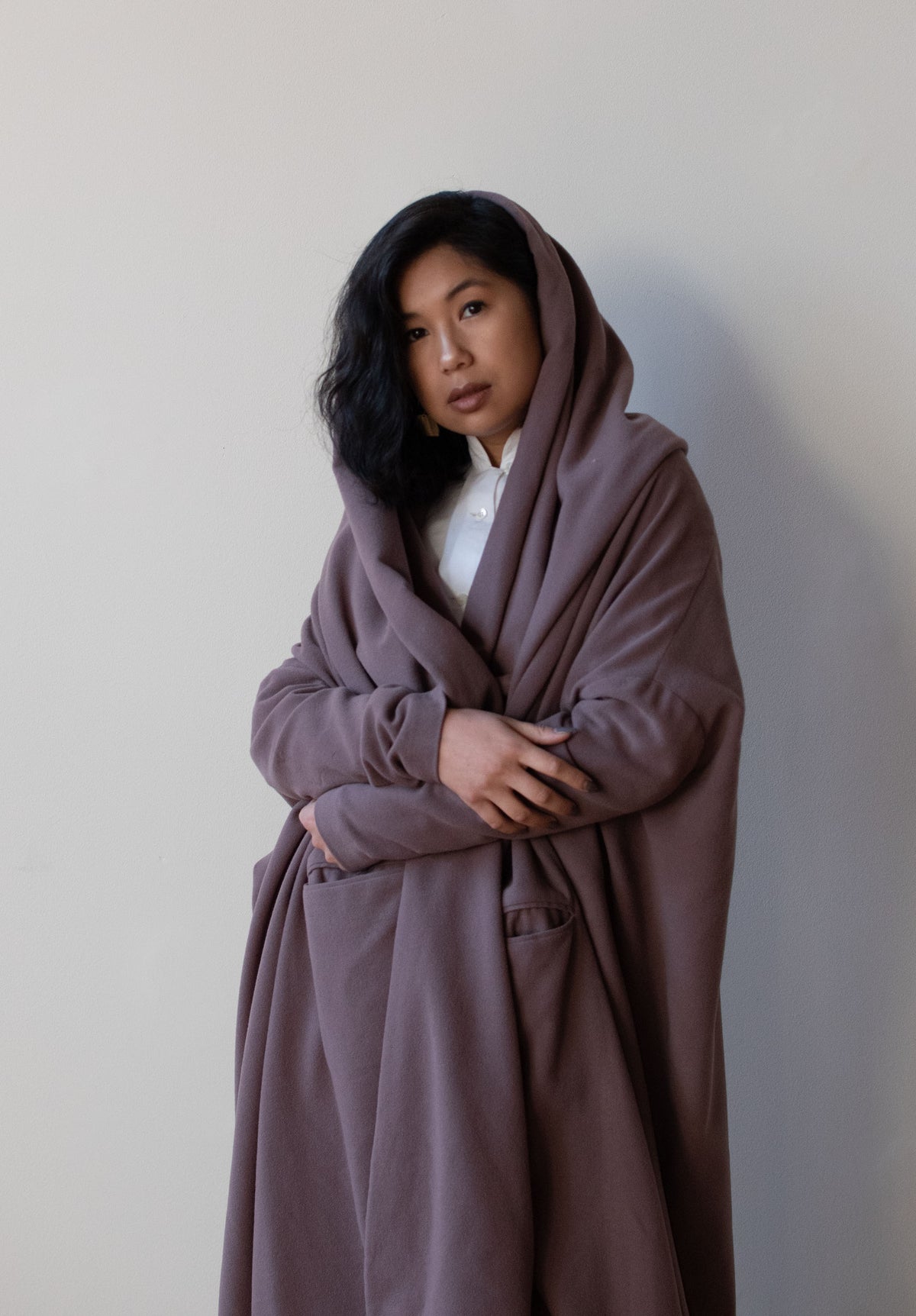 1980s Mauve Wool Coat | Romeo Gigli