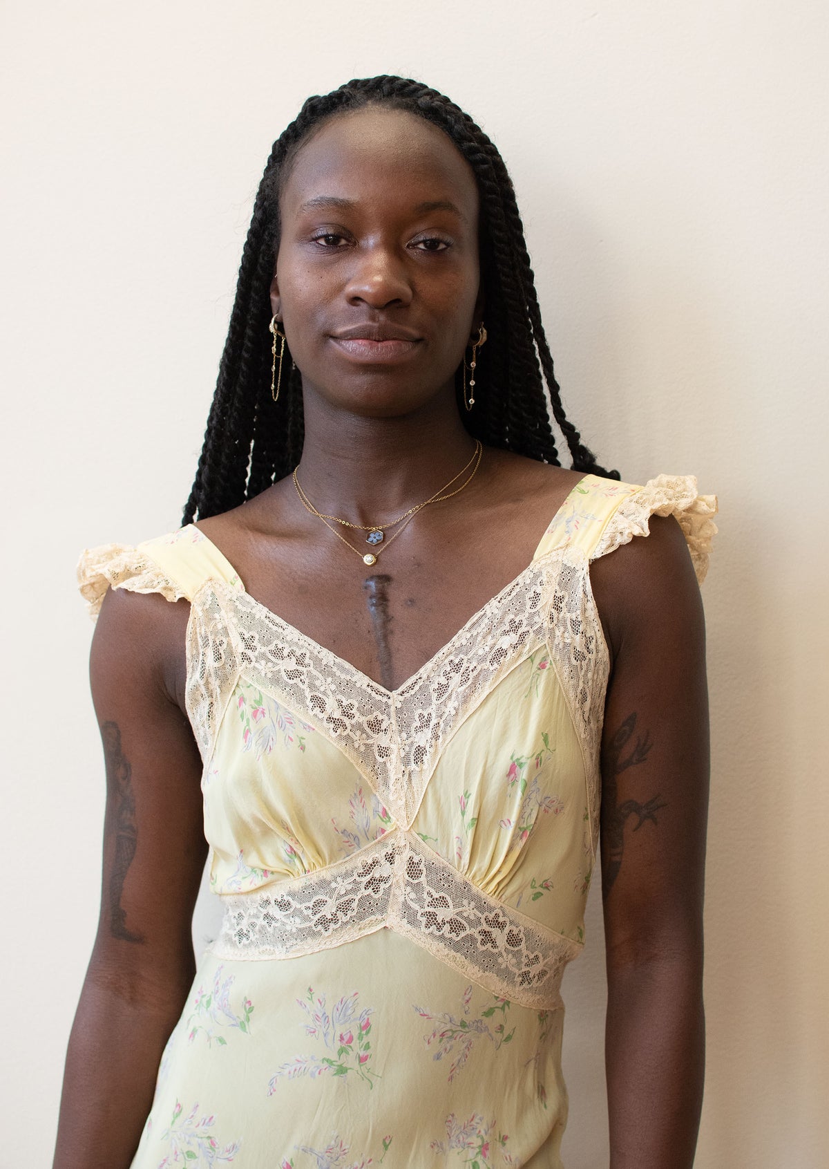 1940s Floral Nightgown