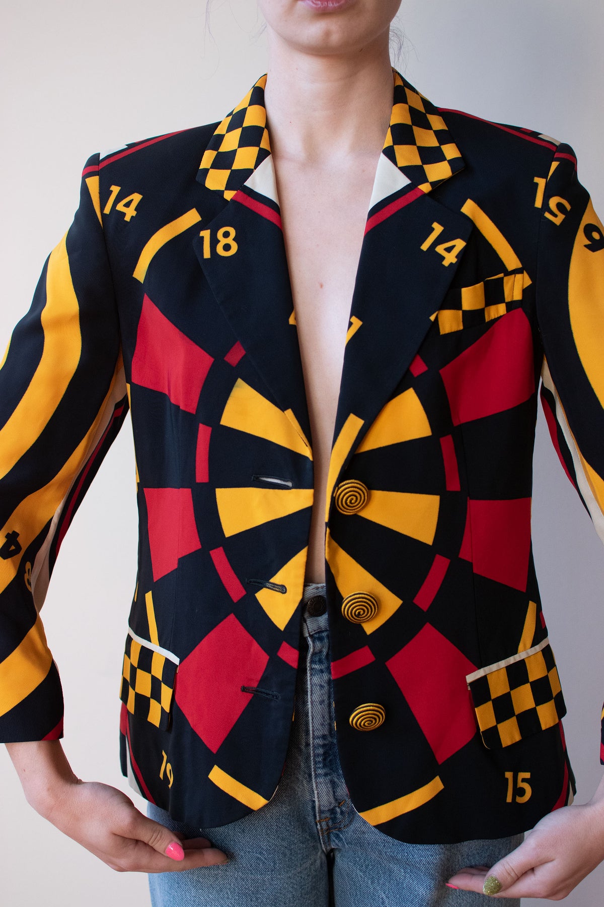 1990s Dart Board Blazer | Moschino Cheap & Chic