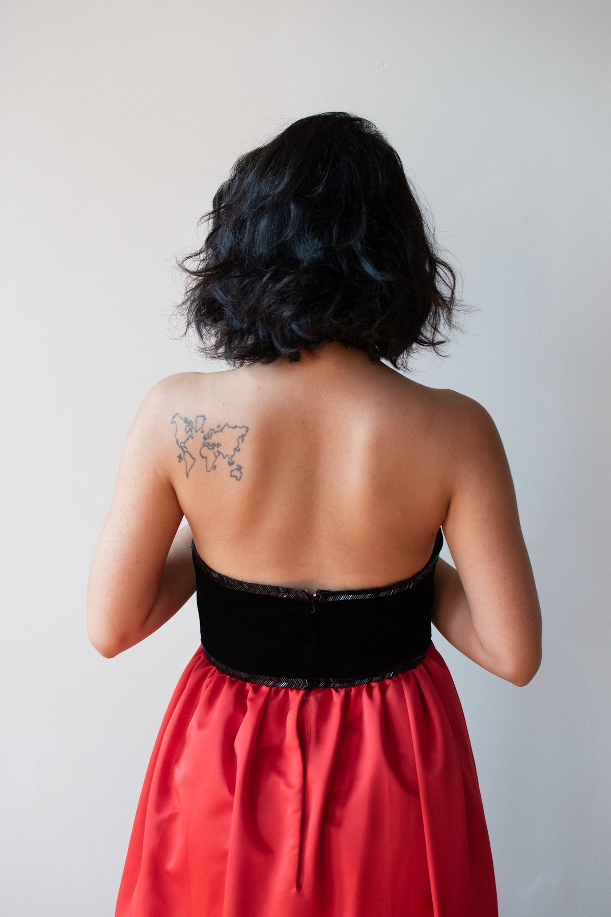 Red & Black Gown | Victor Costa