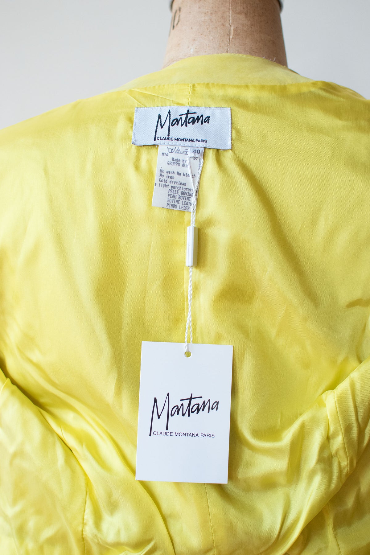 1990s Chartreuse Dress Set | Claude Montana