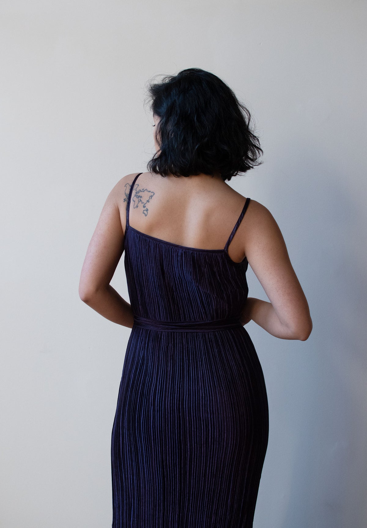 Purple Plisse Dress | Jeanne Marc