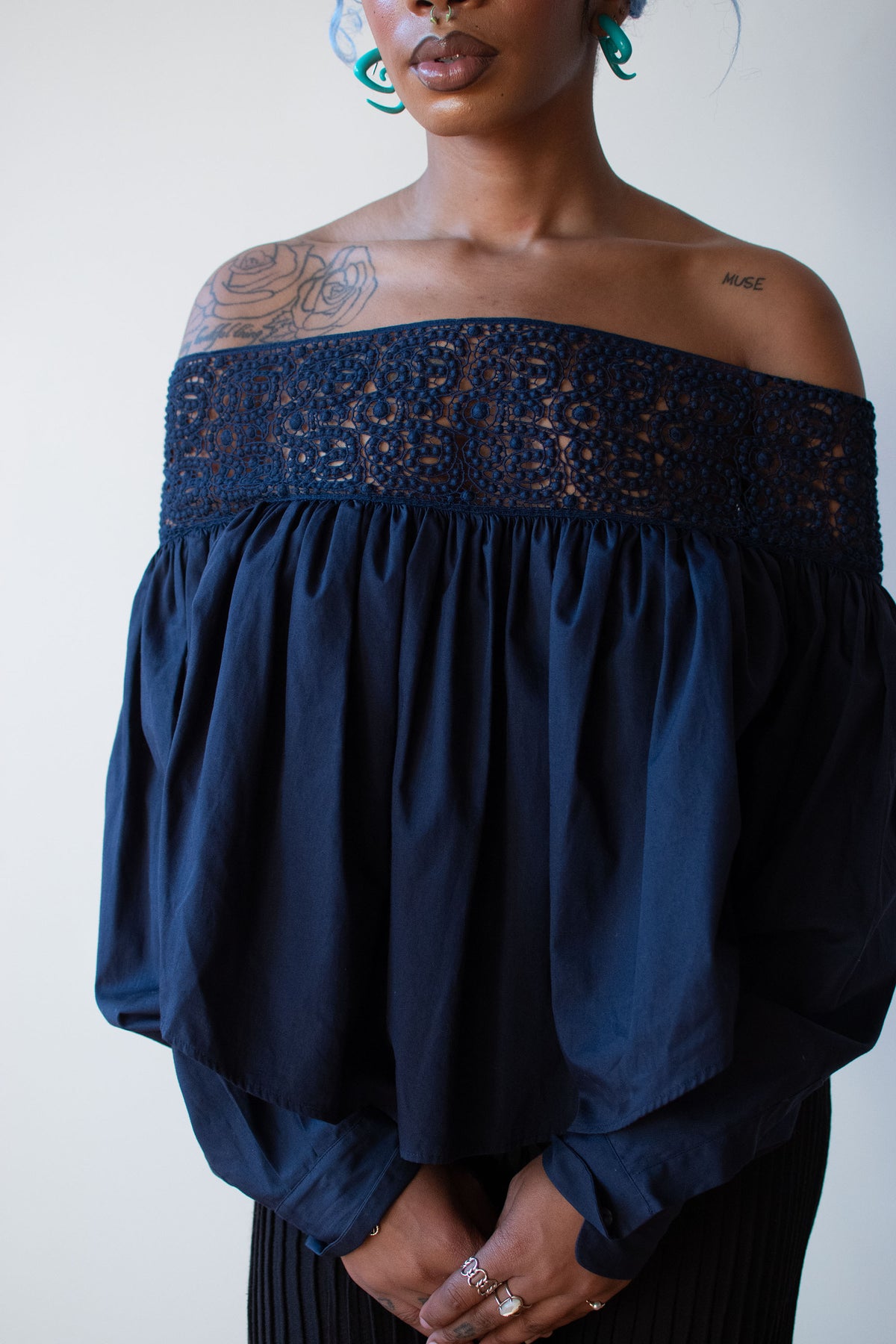 Lace Trim Blouse | Romeo Gigli 1992