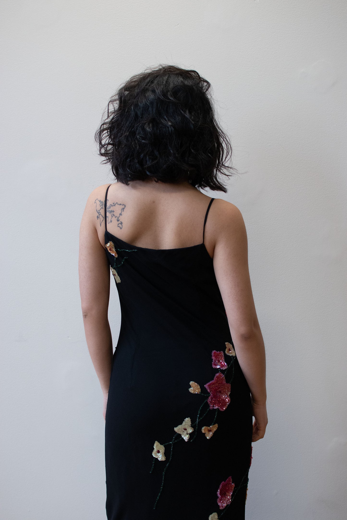 Y2K Sequin Bias Cut Dress