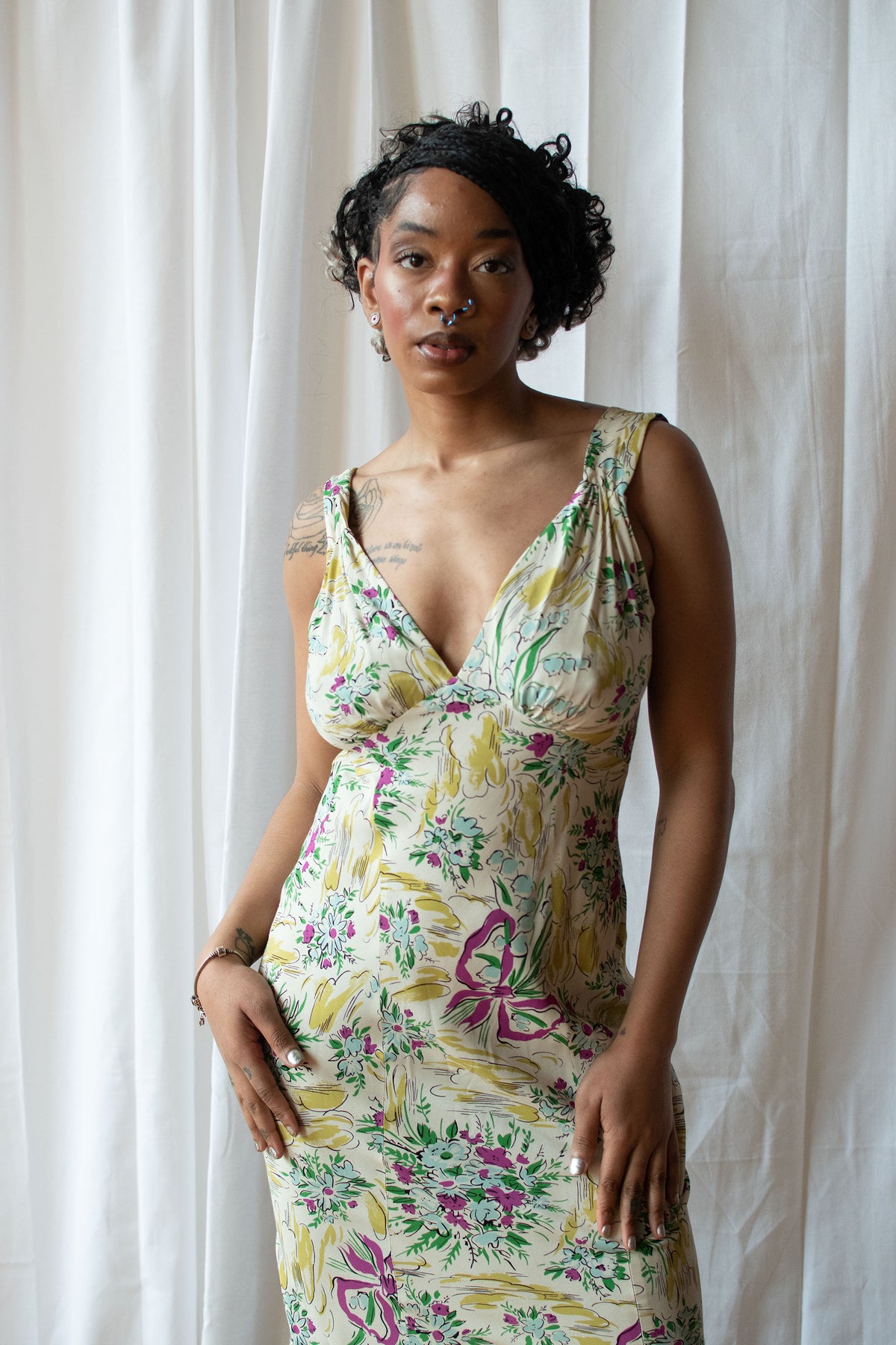 1990s Floral Print Dress | Norma Kamali