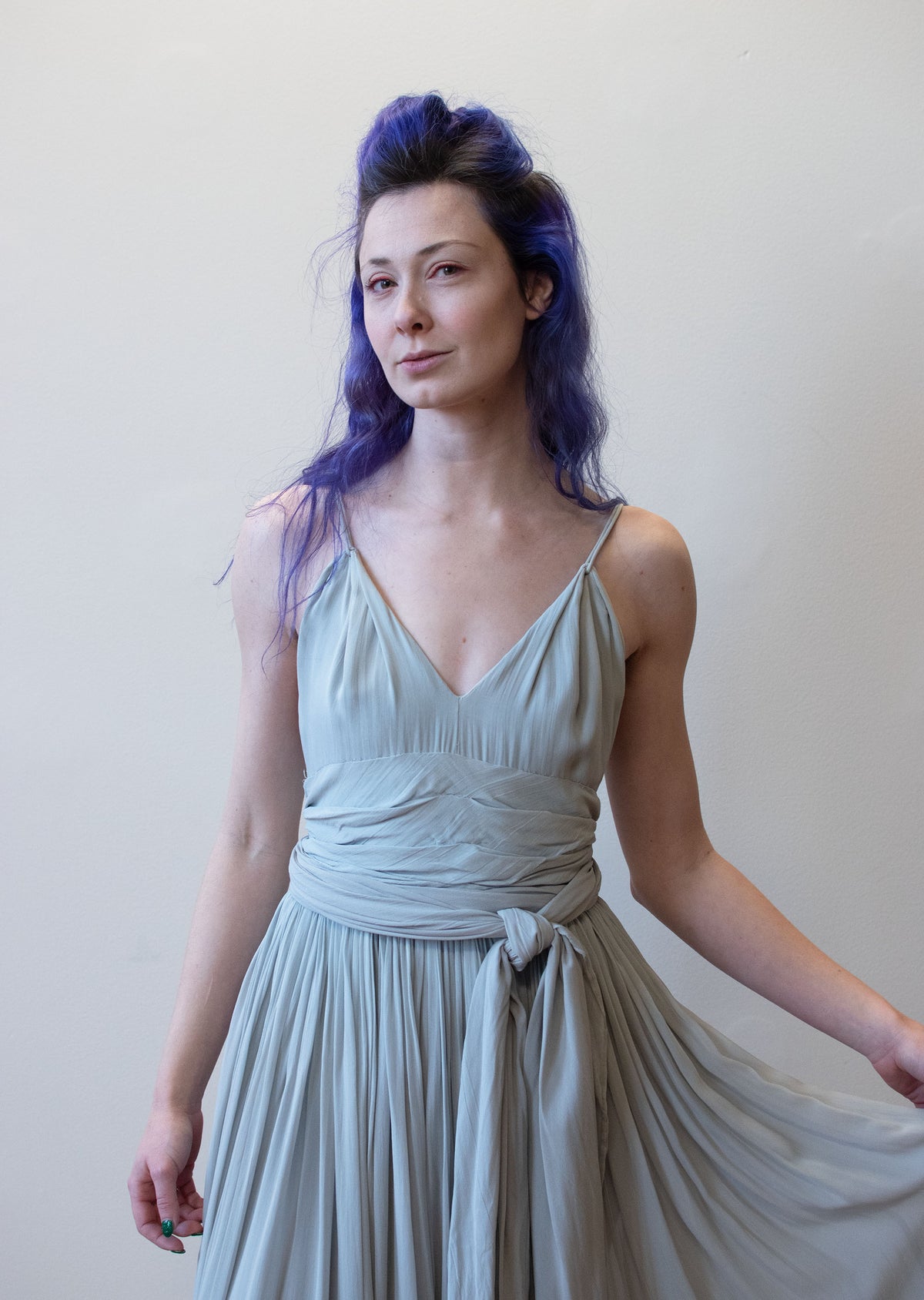 1970s Pale Blue Chiffon Gown | Bill Blass