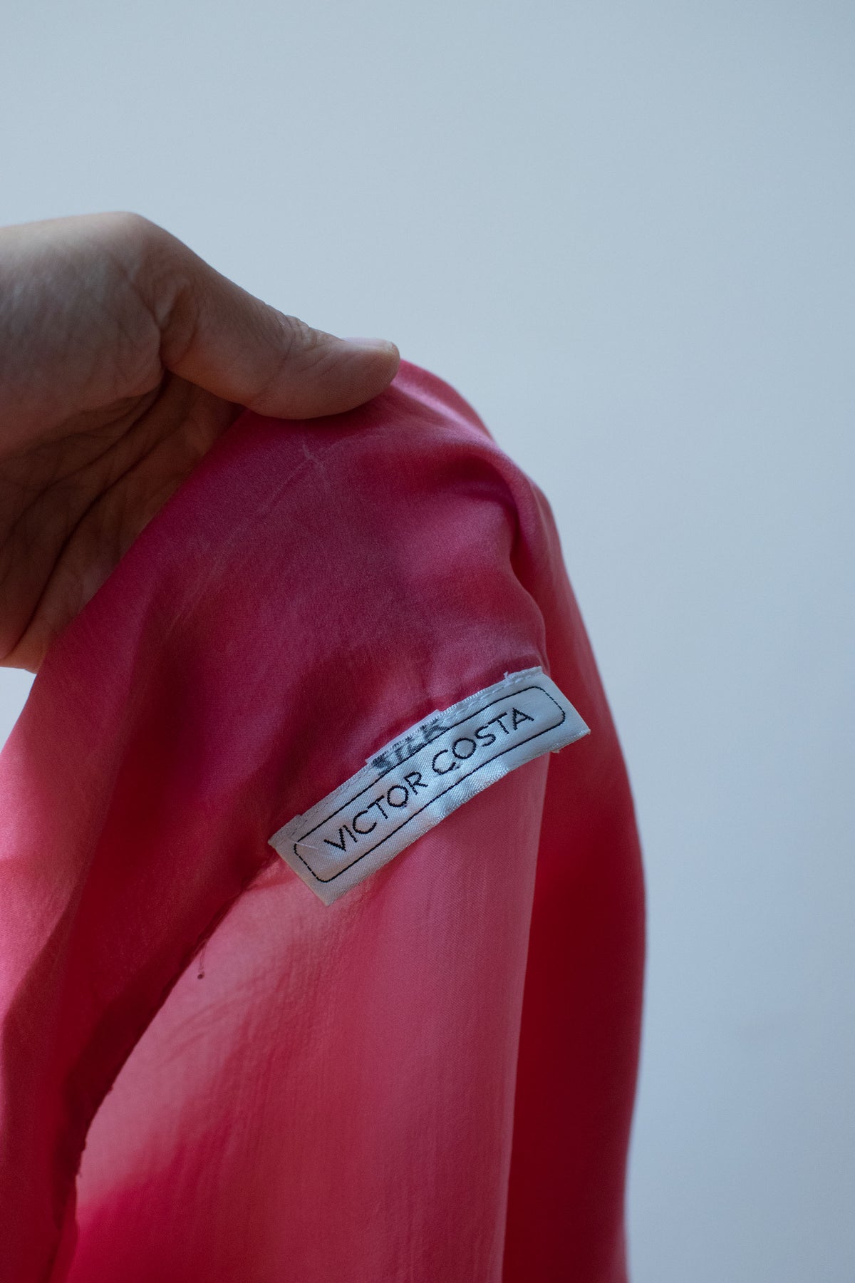 1990s Pink Silk Blouse | Victor Costa