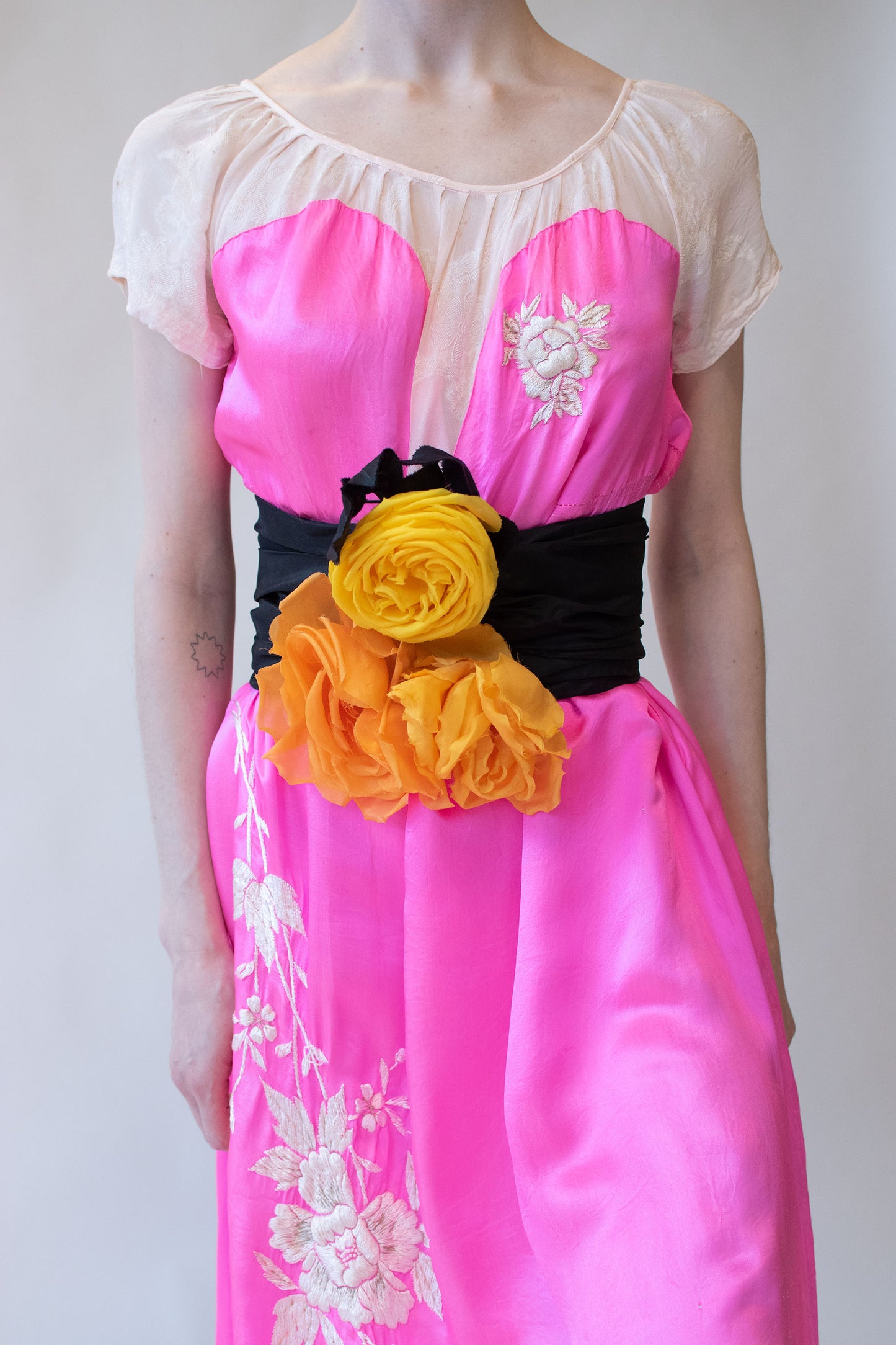 1980s Silk Taffeta Floral Belt | Isabel Canovas