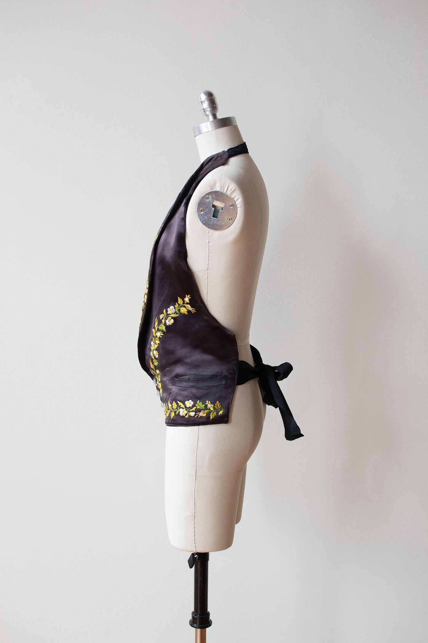 Antique Embroidered Silk Vest