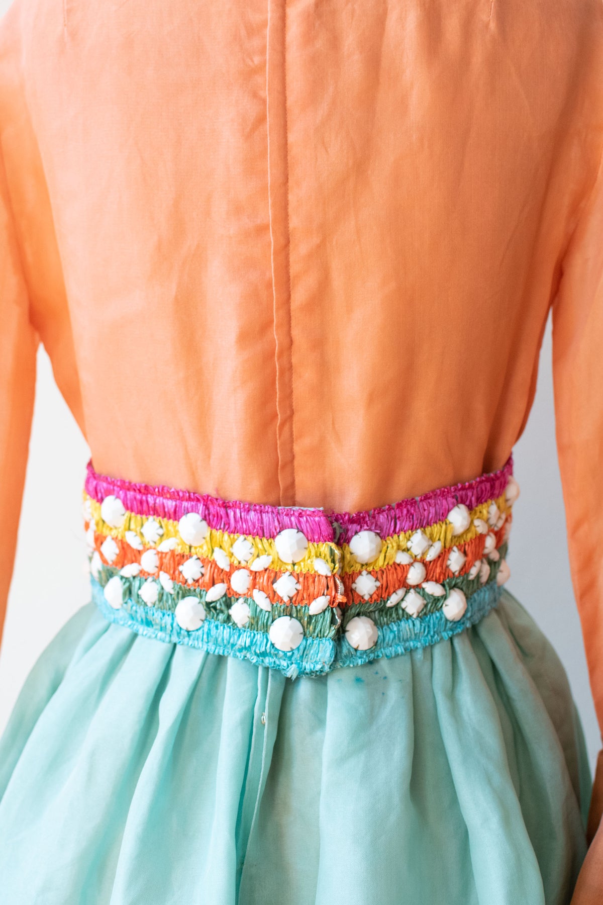 1970s Sherbert Organza Dress | Bill Blass