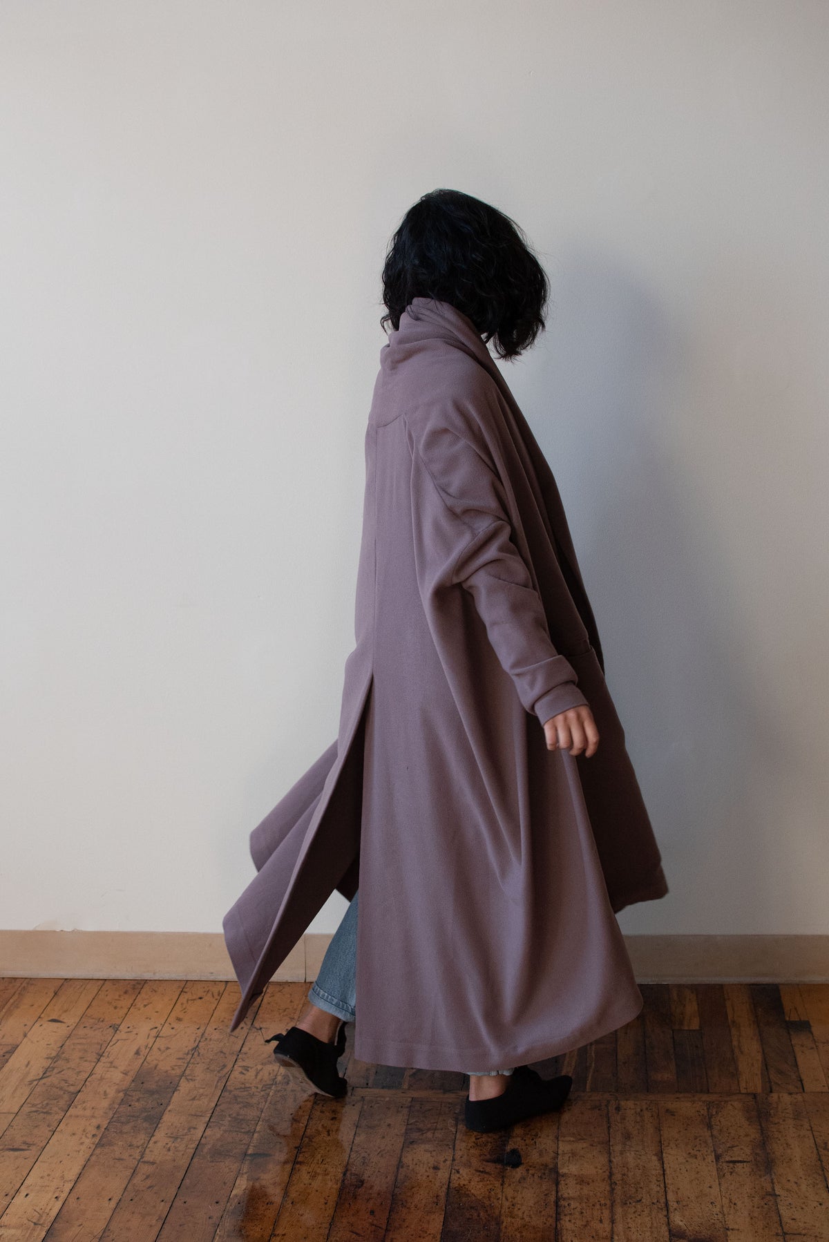 1980s Mauve Wool Coat | Romeo Gigli