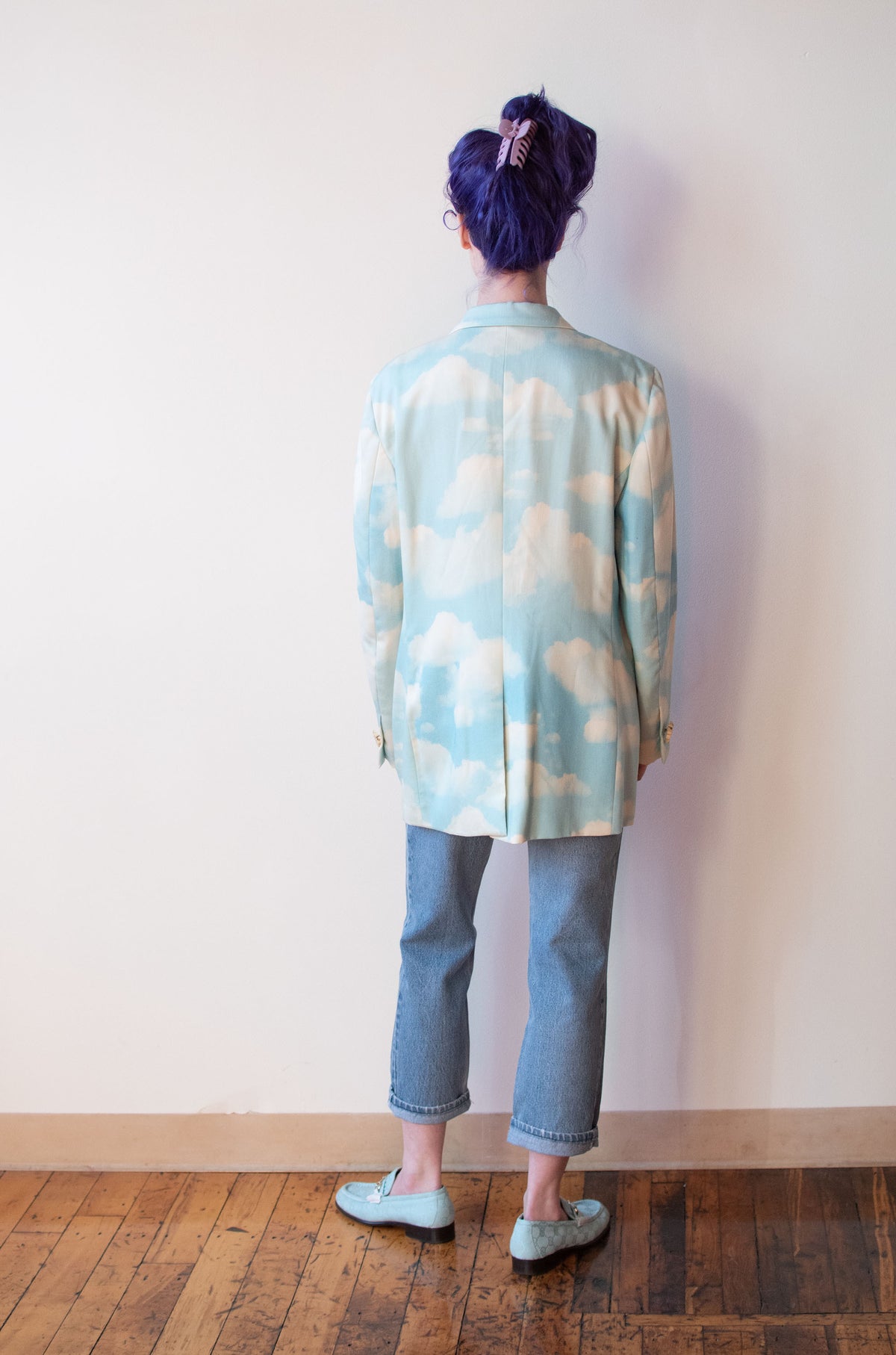 1990s Cloud Print Blazer | Moschino Cheap & Chic