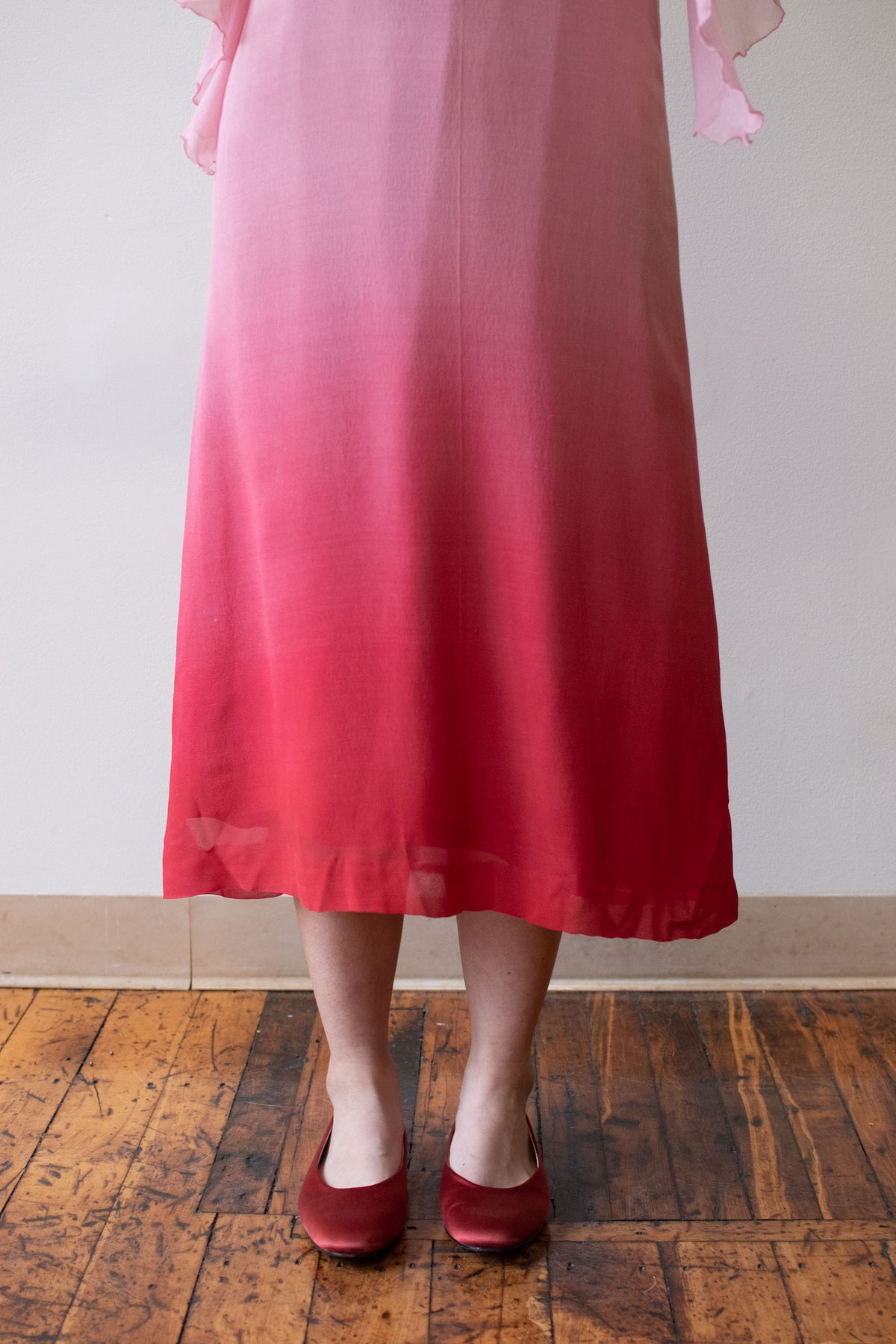 1970s Ombre Chiffon Dress