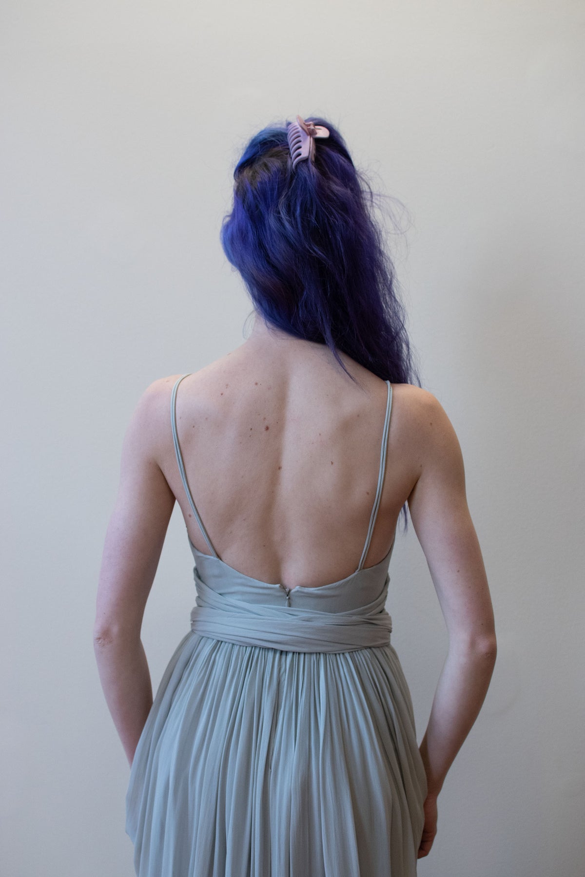 1970s Pale Blue Chiffon Gown | Bill Blass