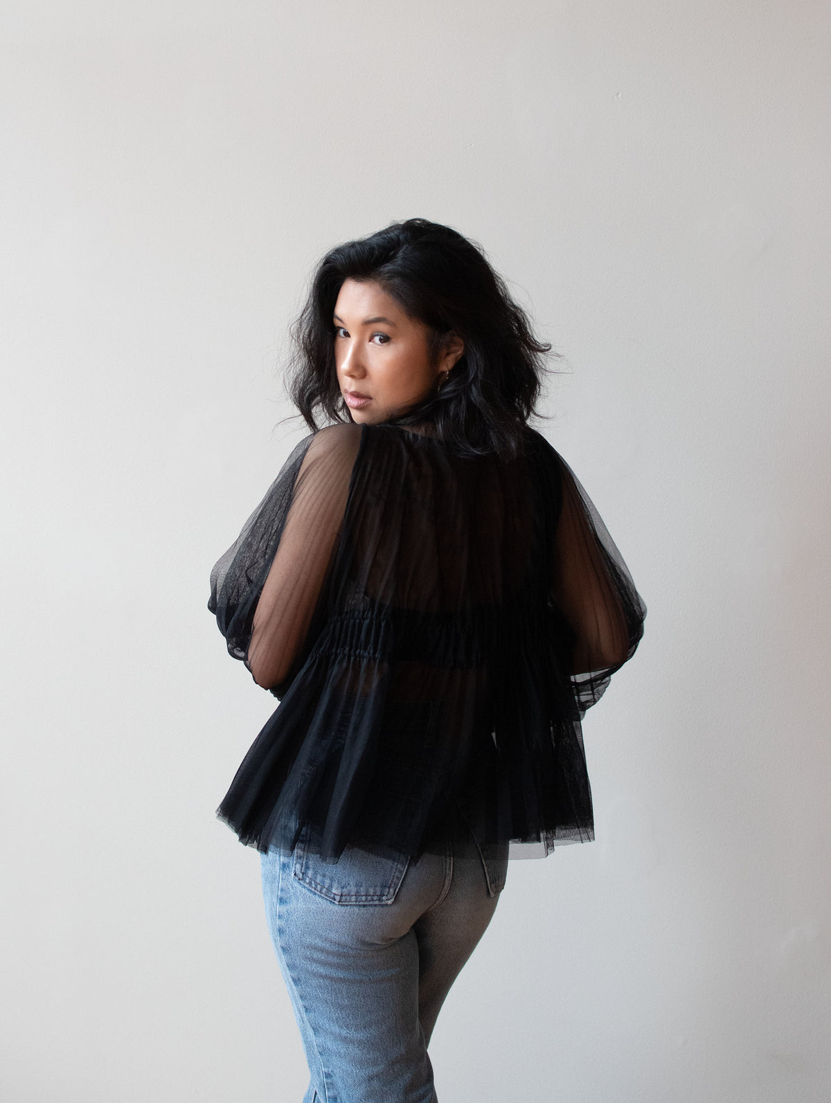 Black Mesh Blouse | Gianfranco Ferre