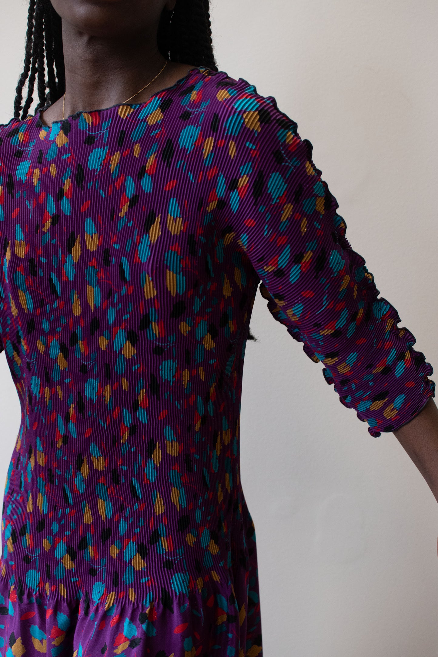 1980s Plisse Dress | Ellen Hauptli