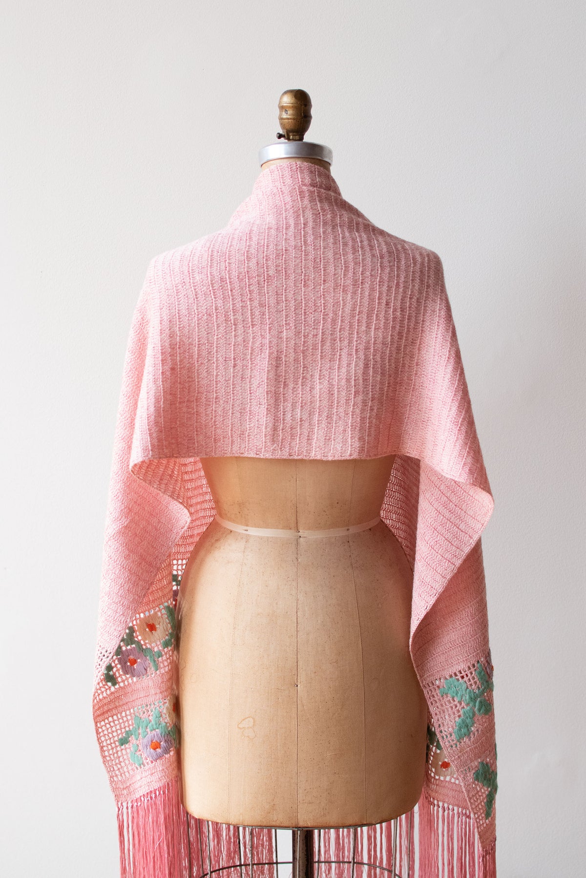 1920s Crochet Fringe Shawl