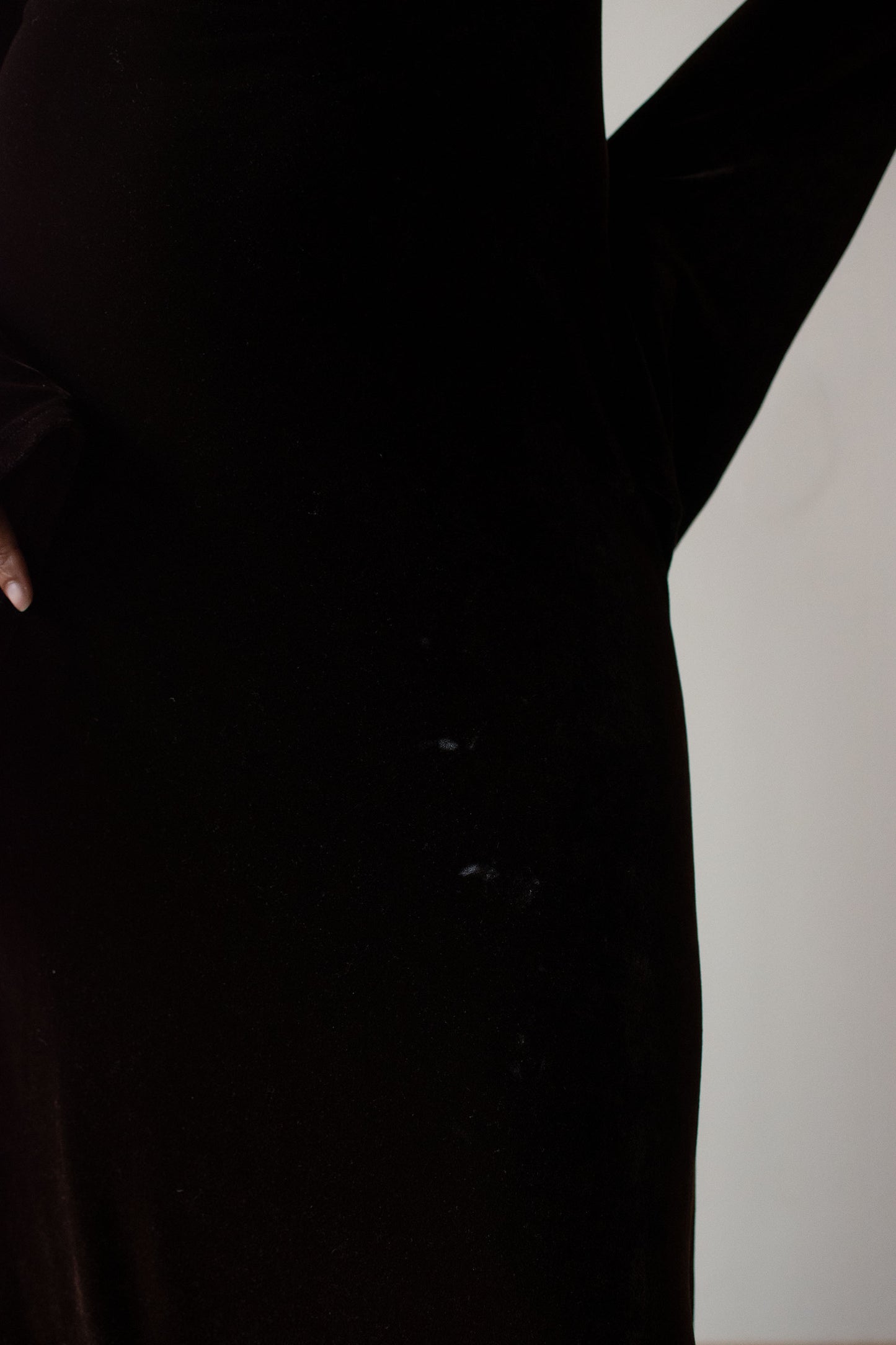 1990s Brown Velvet Dress