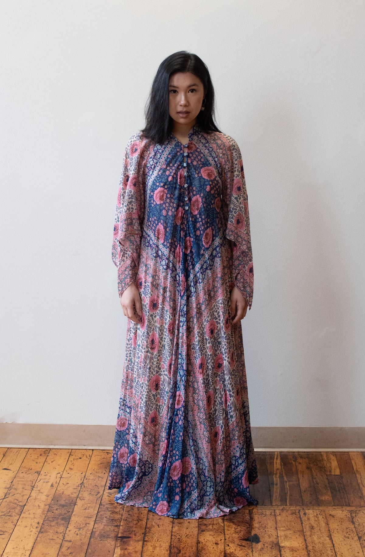 1970s Floral Print Caftan | Adini