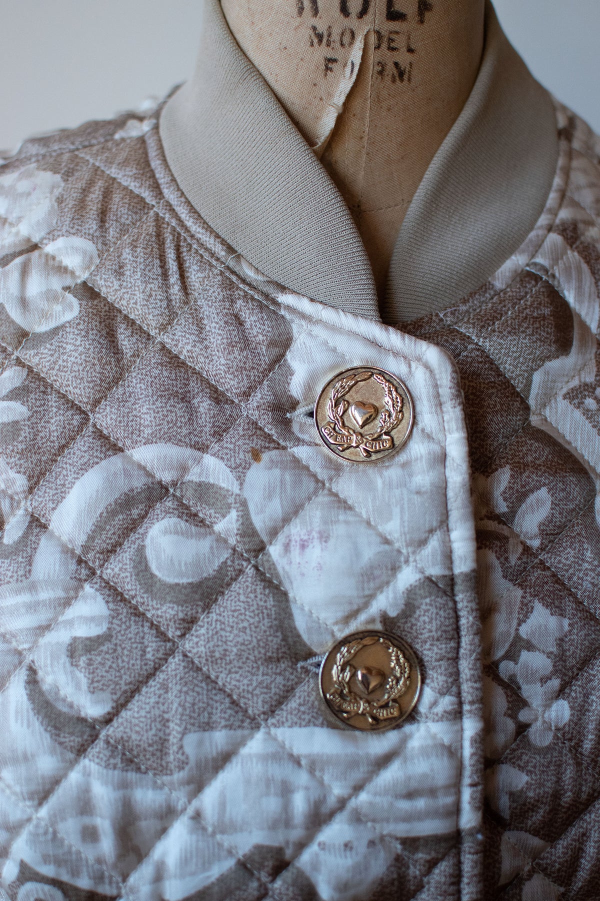 Cherub Print Quilted Jacket | Moschino Cheap & Chic