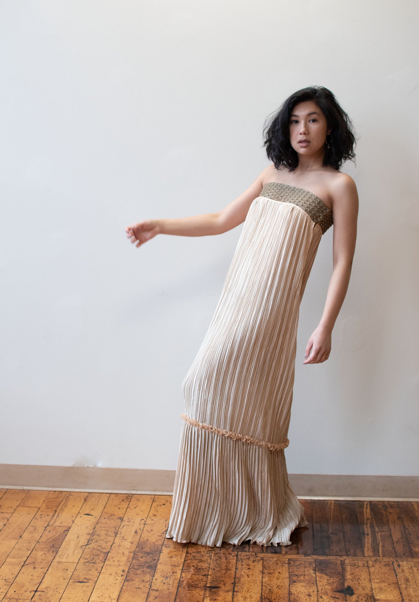 1980s Plisse Dress | Mary Mcfadden