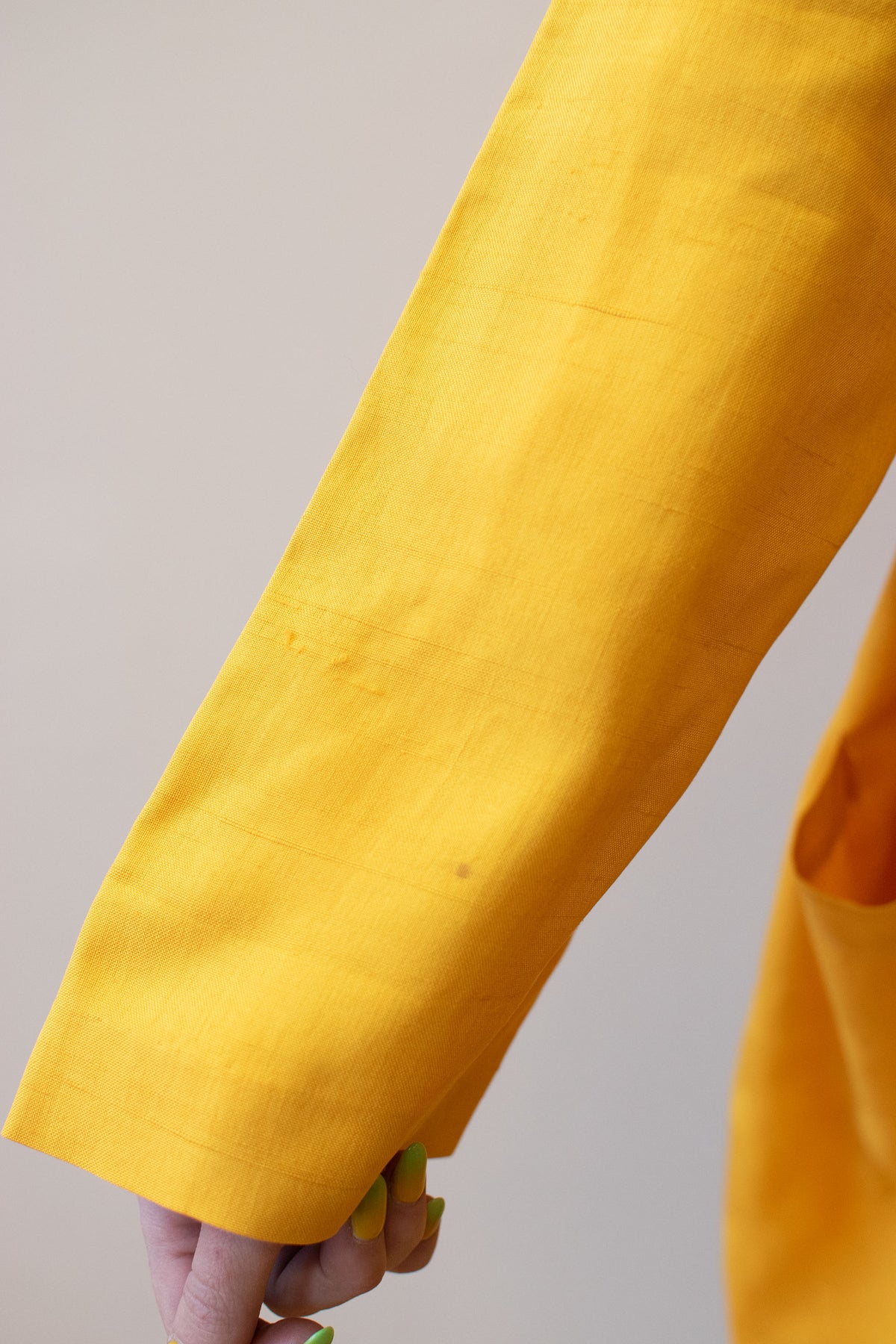 1980s Yellow Silk Jacket