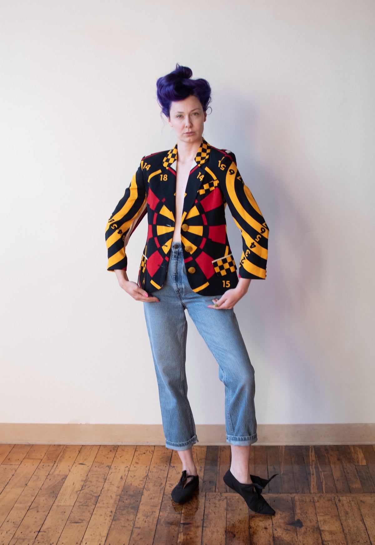 1990s Dart Board Blazer | Moschino Cheap & Chic