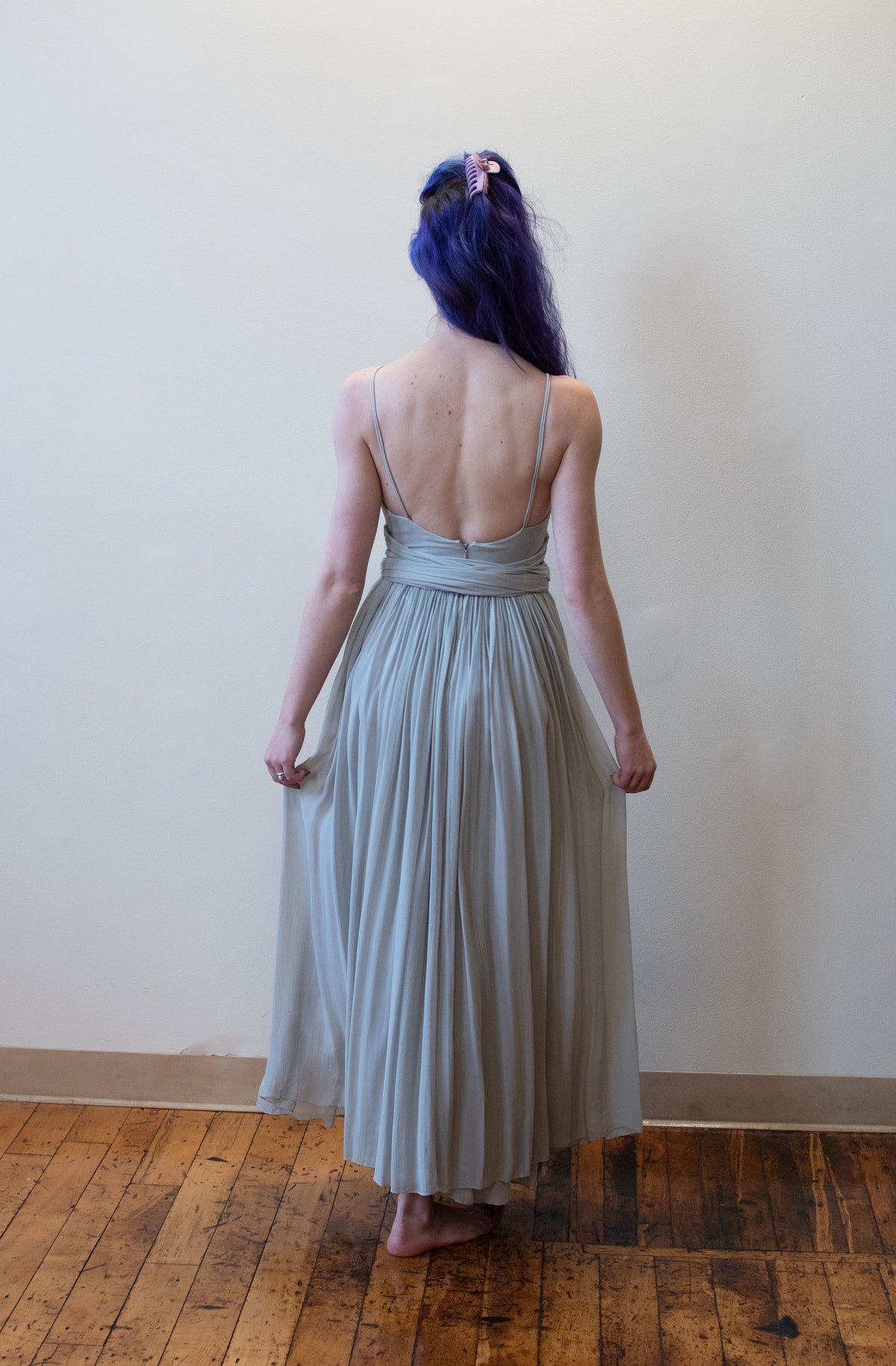 1970s Pale Blue Chiffon Gown | Bill Blass