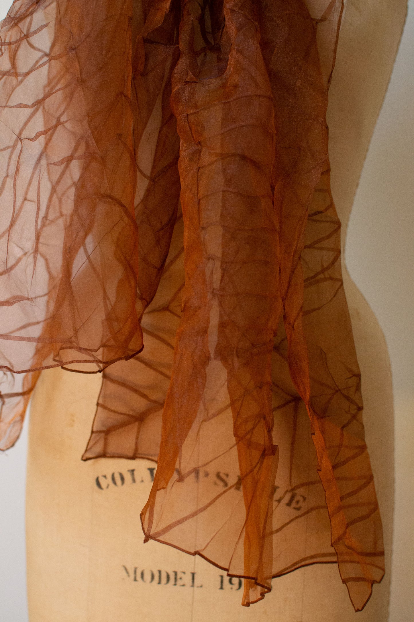 1990s Textural Iridescent Scarf