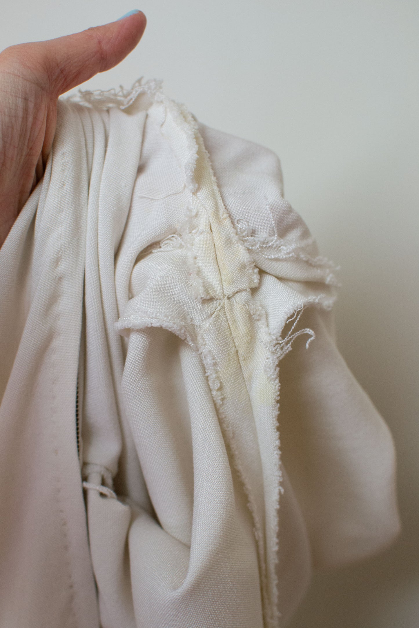 1950s Linen Jumpsuit with Chenille Trim