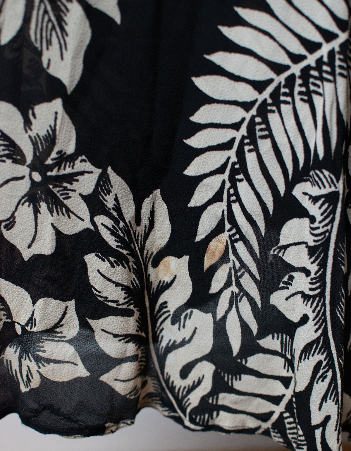 1940s Printed Rayon Dress