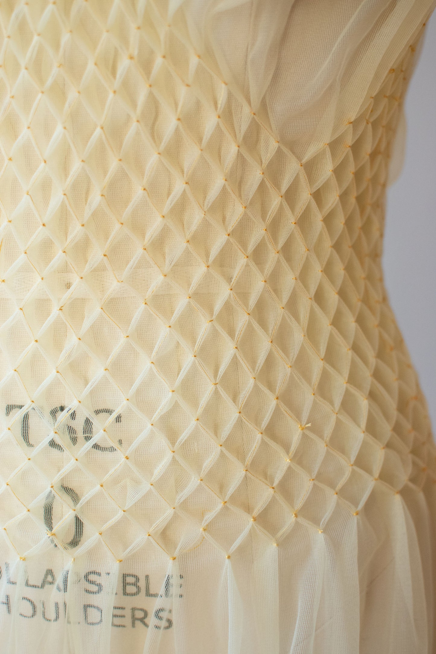 1940s Smocked Nylon Peignoir