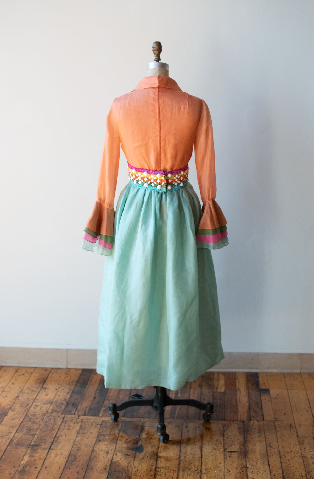 1970s Sherbert Organza Dress | Bill Blass
