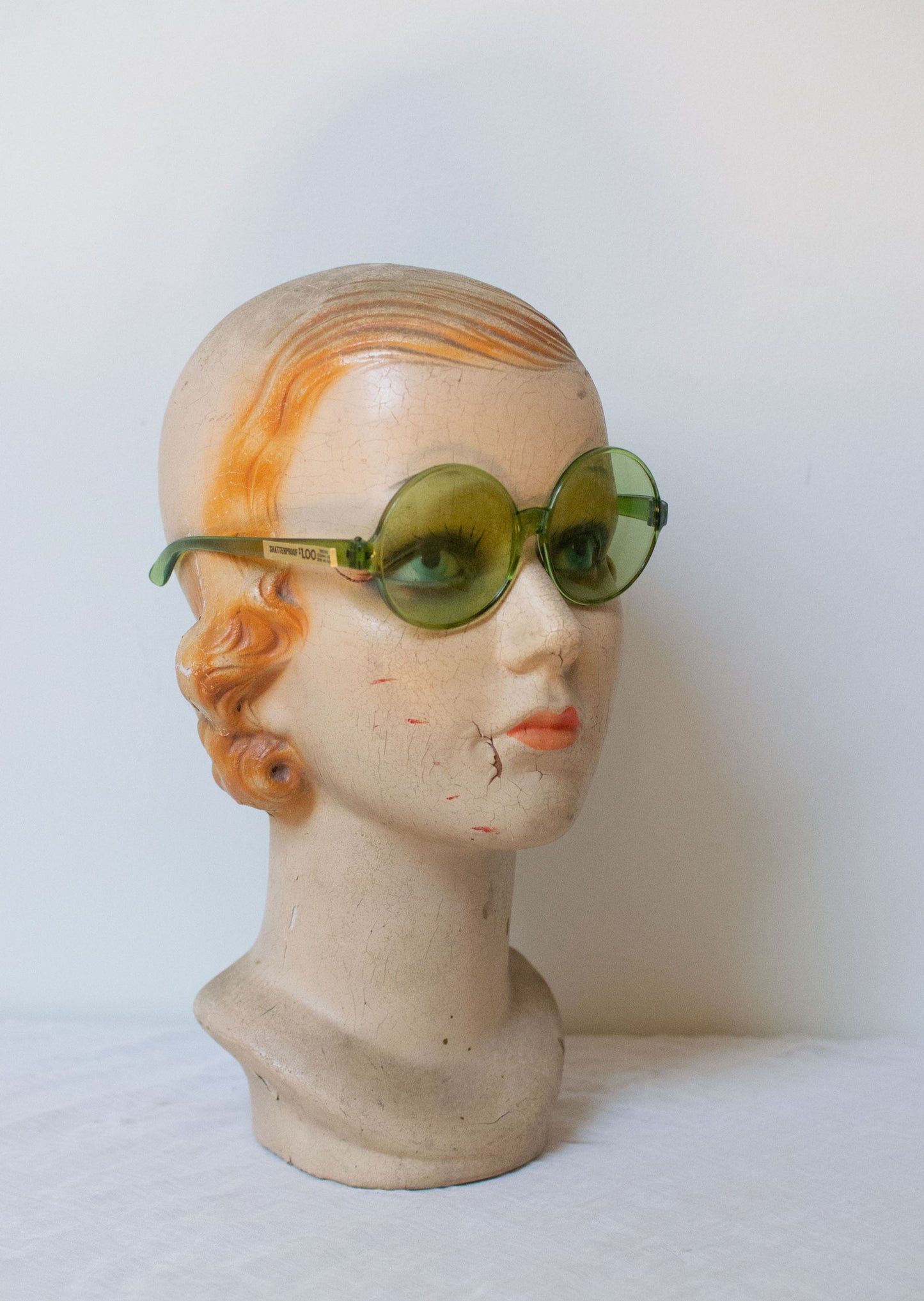 1960s Round Translucent Sunglasses | Green