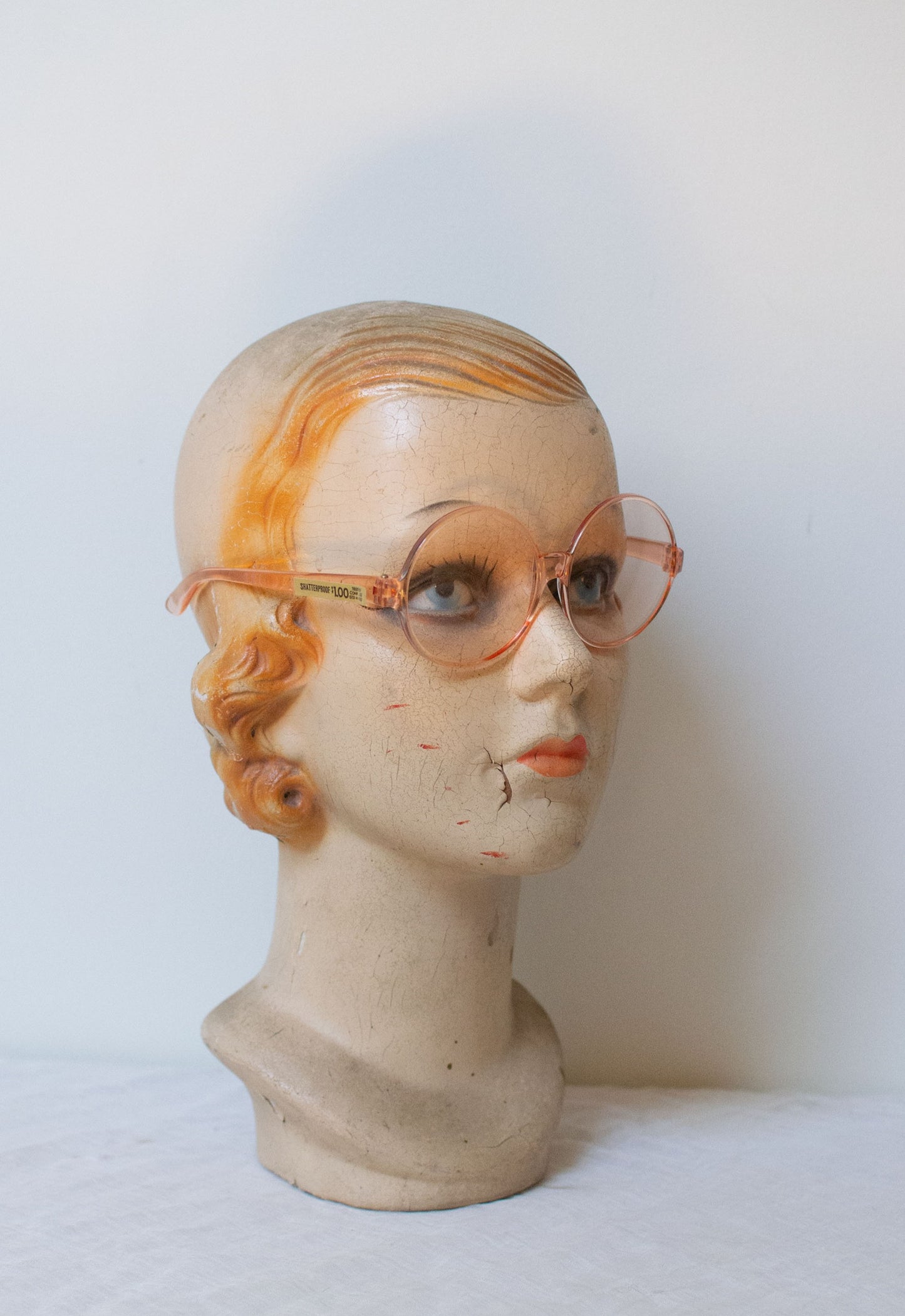 1960s Round Translucent Sunglasses | Rose