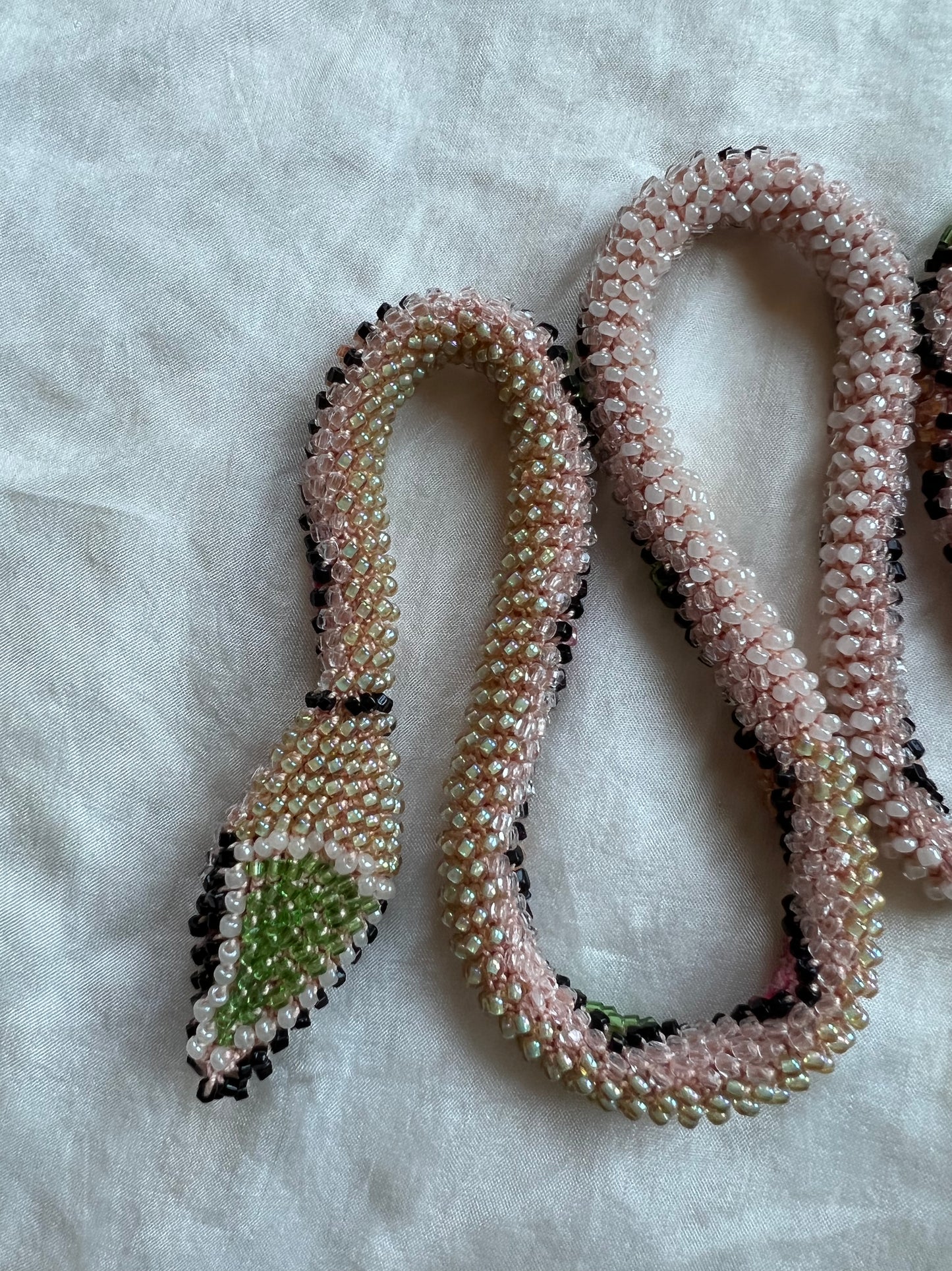 Bead Crochet Snake | Diamond Crystal Clear