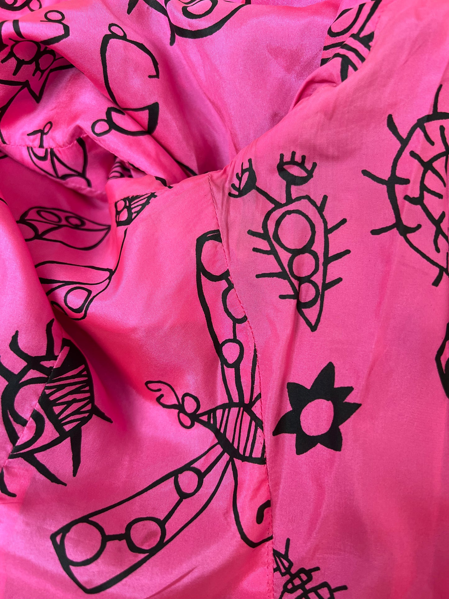 Silk Bug Print Skirt Suit | Todd Oldham Spring 1992