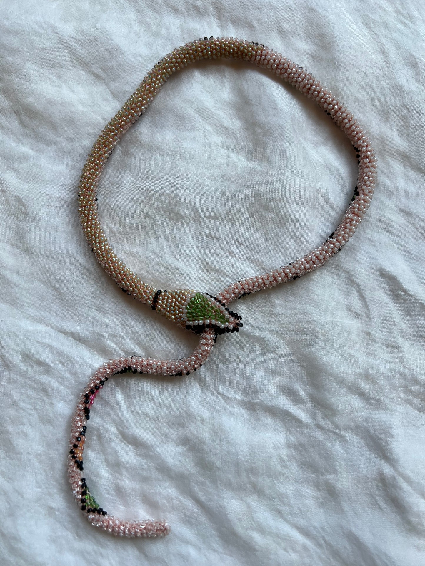 Bead Crochet Snake | Diamond Crystal Clear