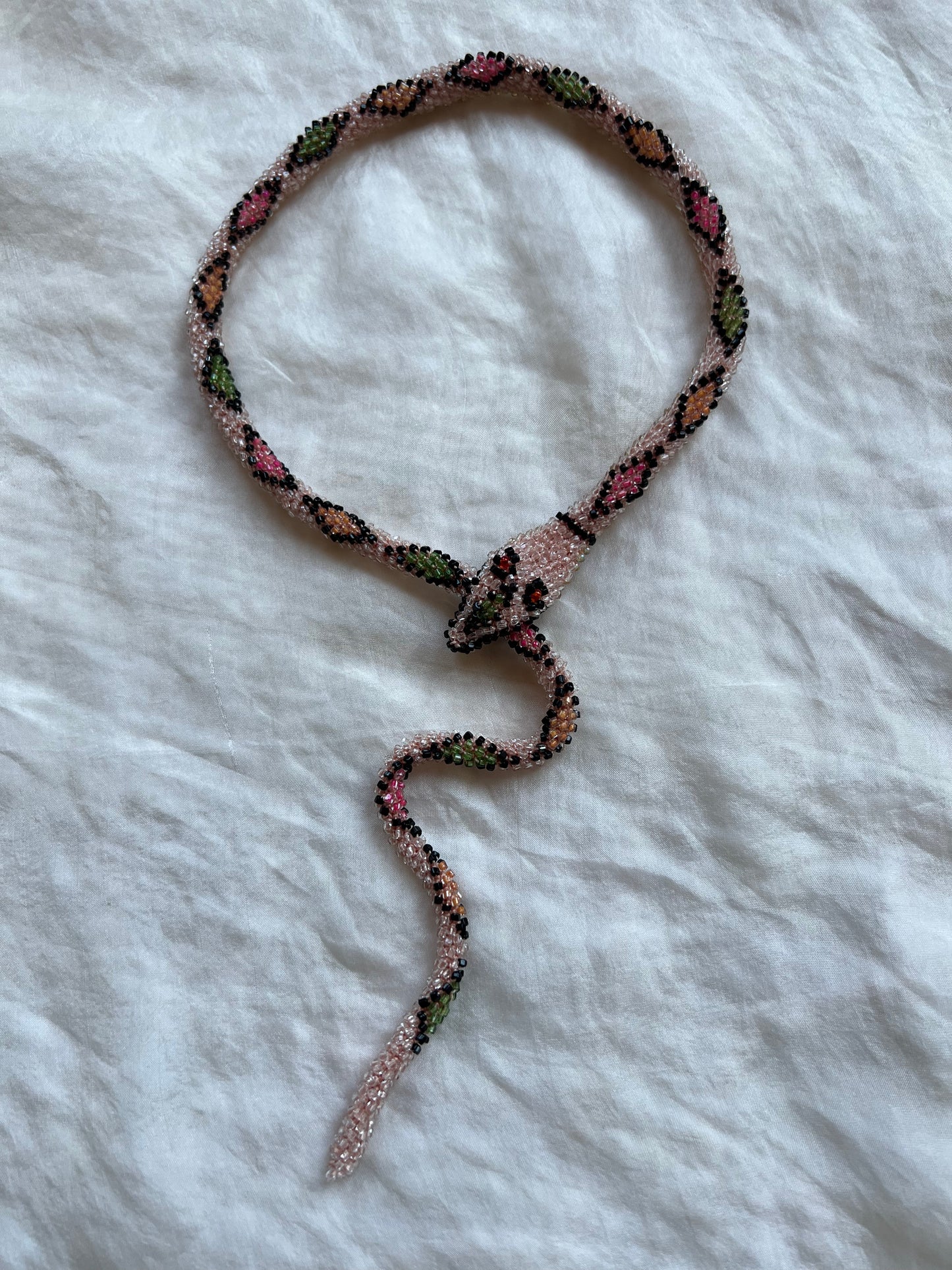 Bead Crochet Snake | Diamond Crystal Clear